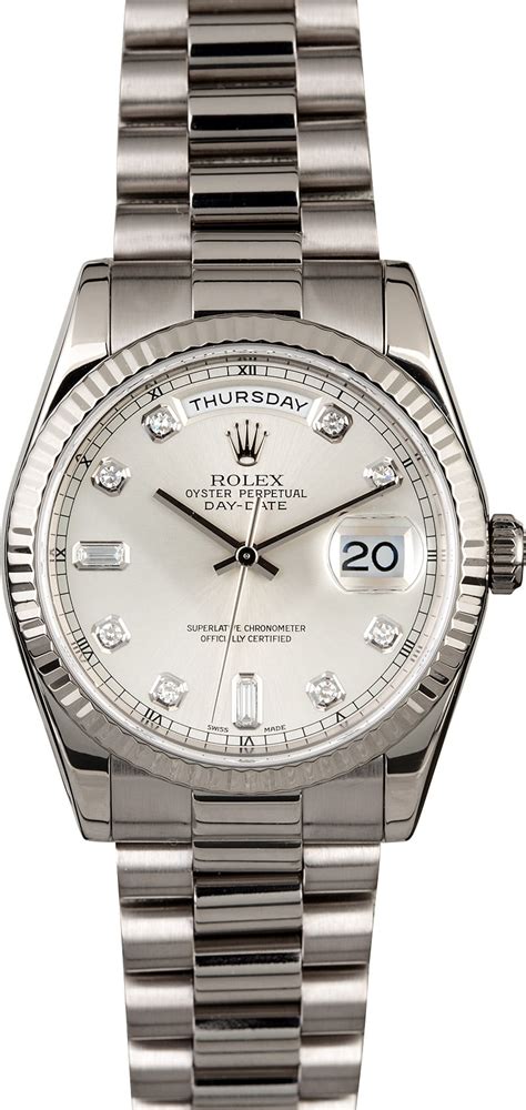 rolex president zilver|rolex presidential watch.